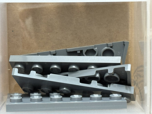 LEGO Parts - Dark Bluish Gray Wedge, Plate 6 x 3 Left - No 54384 - QTY 5