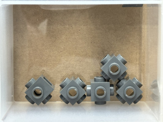 LEGO Parts - Dark Bluish Gray Brick 1 x 1 Studs on 4 Sides - No 4733 - QTY 5