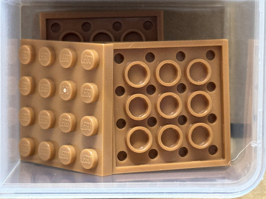 LEGO Parts - Medium Nougat Plate 4 x 4 - No 3031 - QTY 5