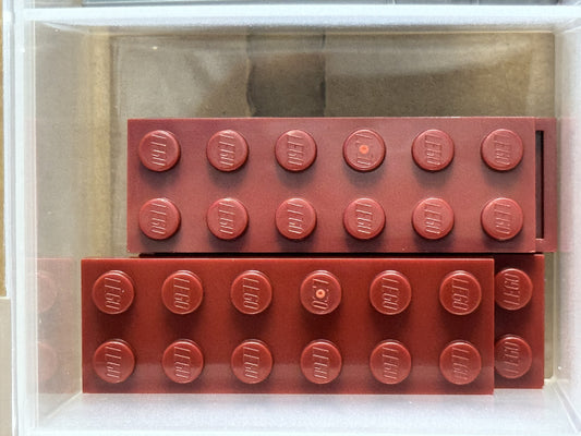 LEGO Parts - Dark Red Plate 2 x 6 - No 3795 - QTY 5