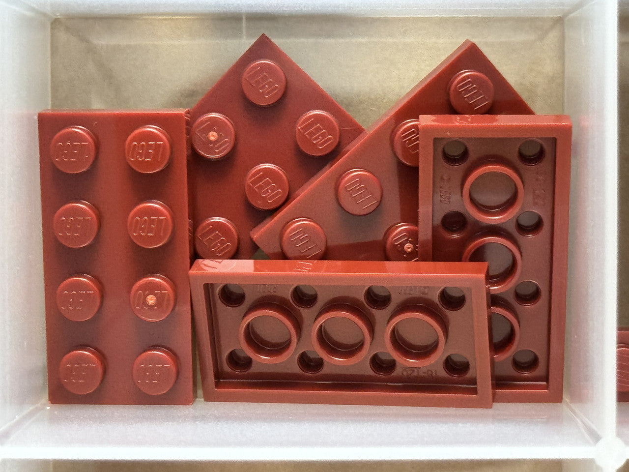 LEGO Parts - Dark Red Plate 2 x 4 - No 3020 - QTY 5