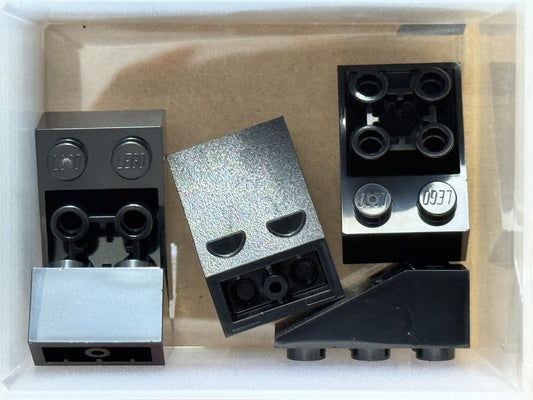 LEGO Parts - Black Slope, Inverted 33 3 x 2 - No 2752 - QTY 5