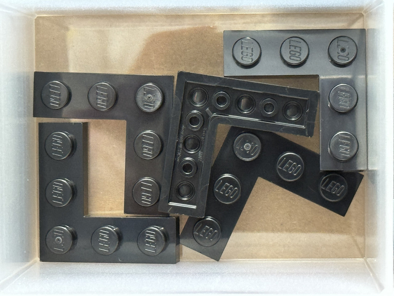 LEGO Parts - Black Plate 3 x 3 Corner - No 77844 - QTY 5