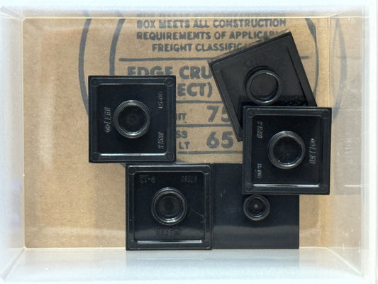 LEGO Parts - Black Plate 2 x 2 1 Stud in Center (Jumper) - No 87580 - QTY 5
