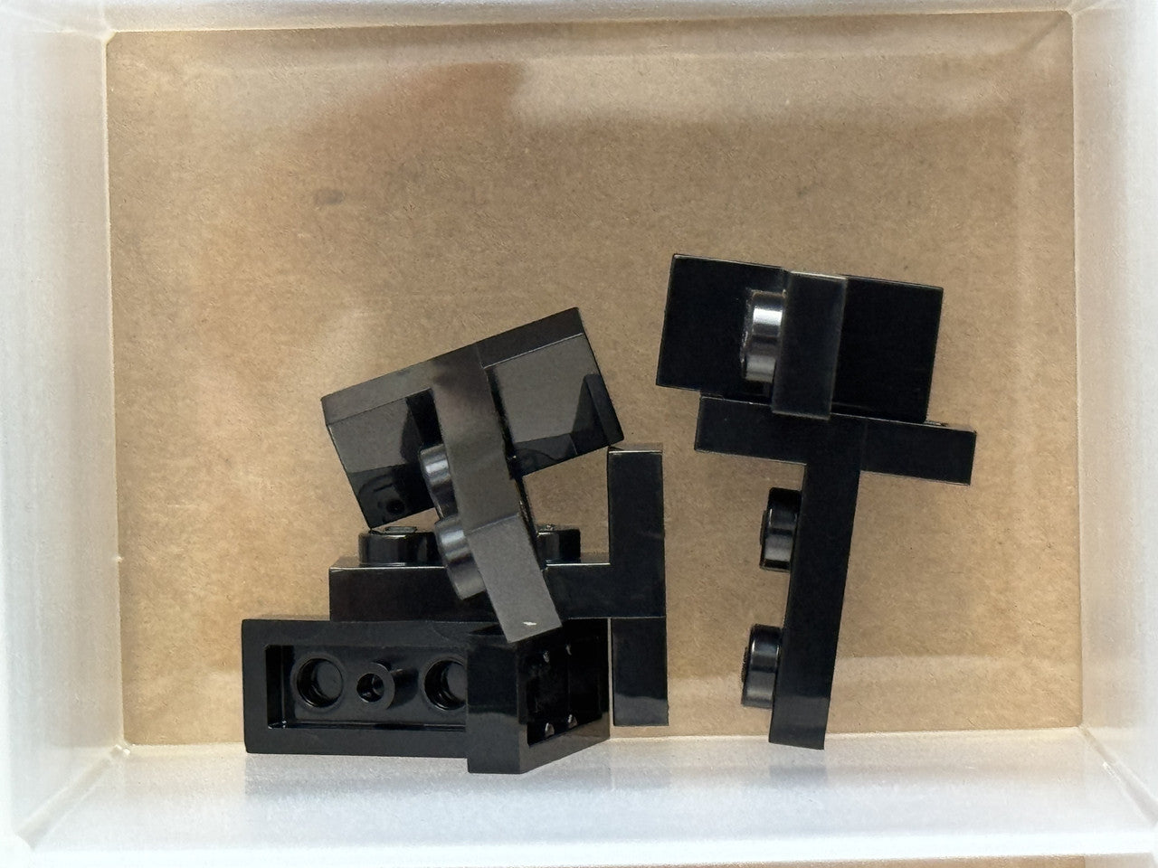 LEGO Parts - Black Bracket 1 x 2 - 2 x 1 Centered - No 4585 - QTY 5