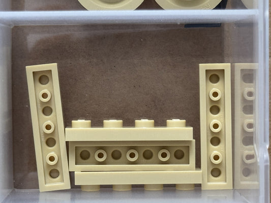 LEGO Parts - Tan Plate 1 x 4 - No 3710 - QTY 5