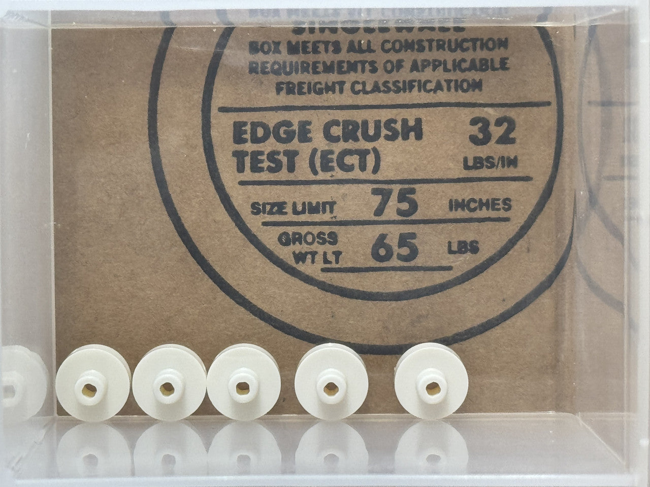 LEGO Parts - White Tile, Round 1 x 1 Bar and Small Pin Hole - No 20482 - QTY 5