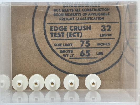 LEGO Parts - White Tile, Round 1 x 1 Bar and Small Pin Hole - No 20482 - QTY 5