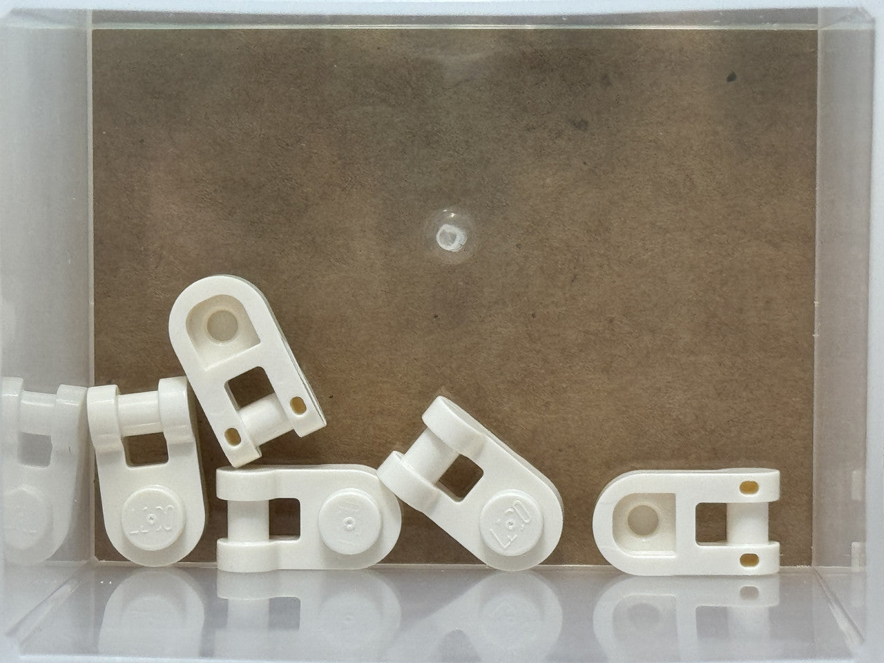 LEGO Parts - White Plate, Round 1 x 1 with Bar Handle - No 26047 - QTY 5