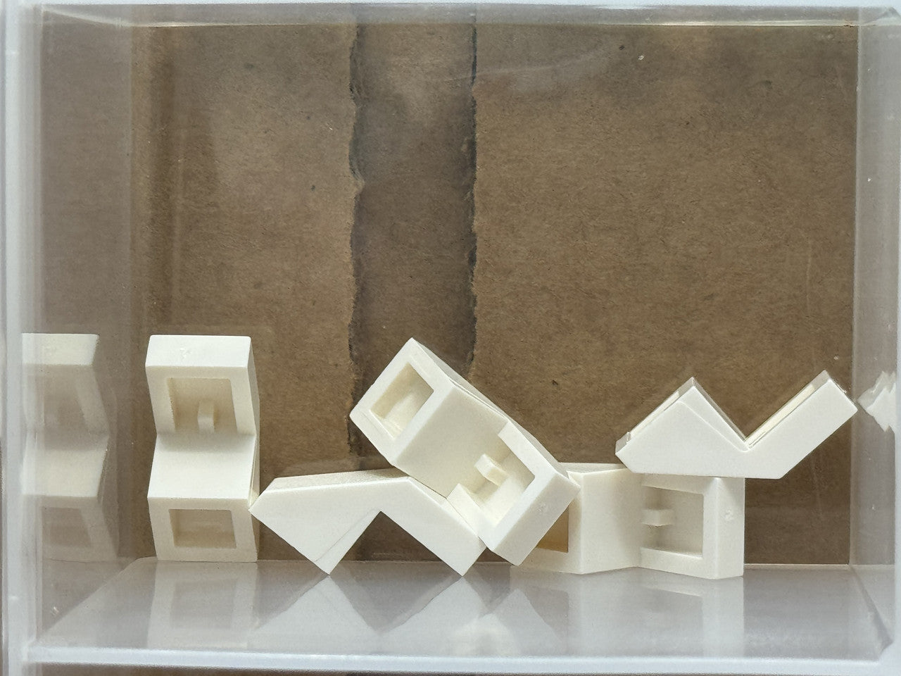 LEGO Parts - White Slope 45 2 x 1 with Cutout without Stud - No 28192 - QTY 5
