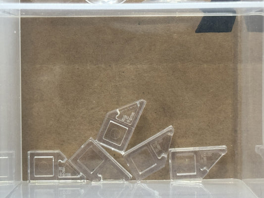 LEGO Parts - Trans-Clear Tile, Modified 1 x 2 Wedge Left - No 5091 - QTY 5