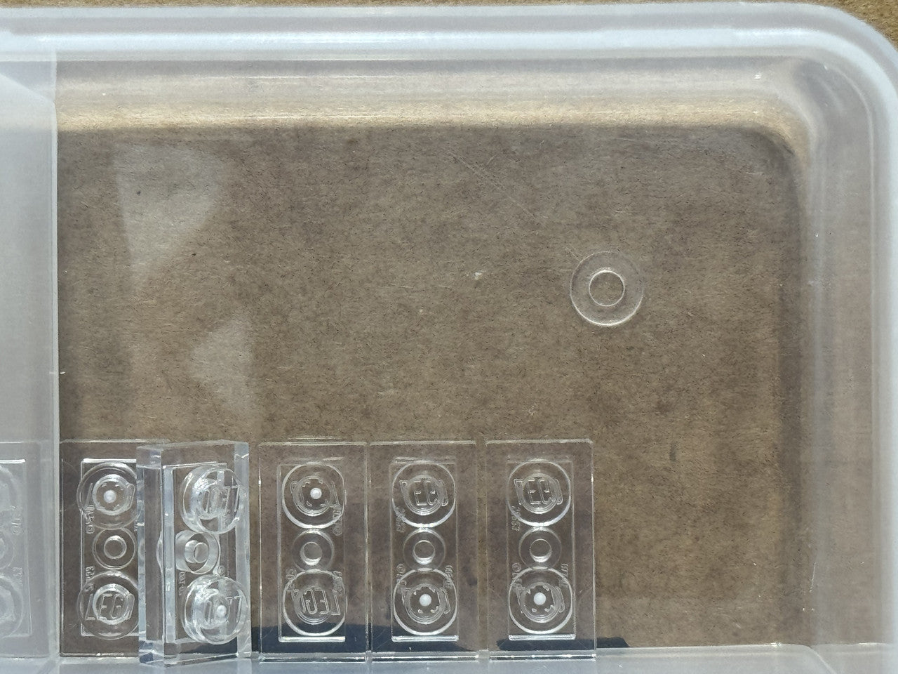 LEGO Parts - Trans-Clear Plate 1 x 2 - No 3023 - QTY 5