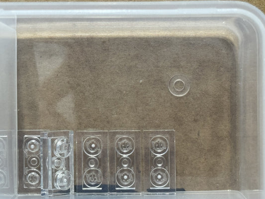 LEGO Parts - Trans-Clear Plate 1 x 2 - No 3023 - QTY 5