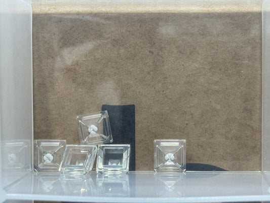 LEGO Parts - Trans-Clear Slope 45 1 x 1 x 2/3 Quadruple - No 22388 - QTY 5