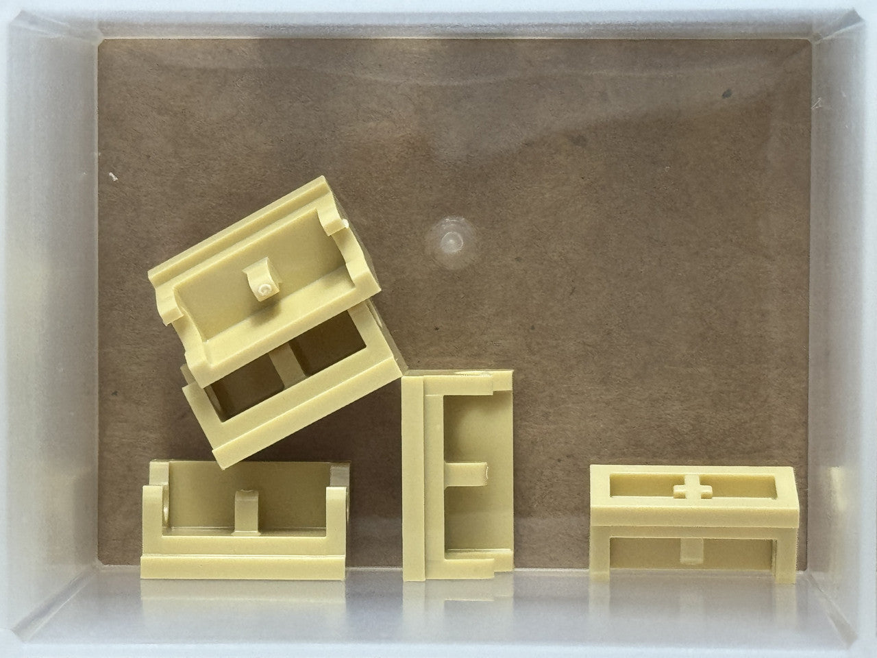 LEGO Parts - Tan Hinge Brick 1 x 2 Base - No 3937 - QTY 5