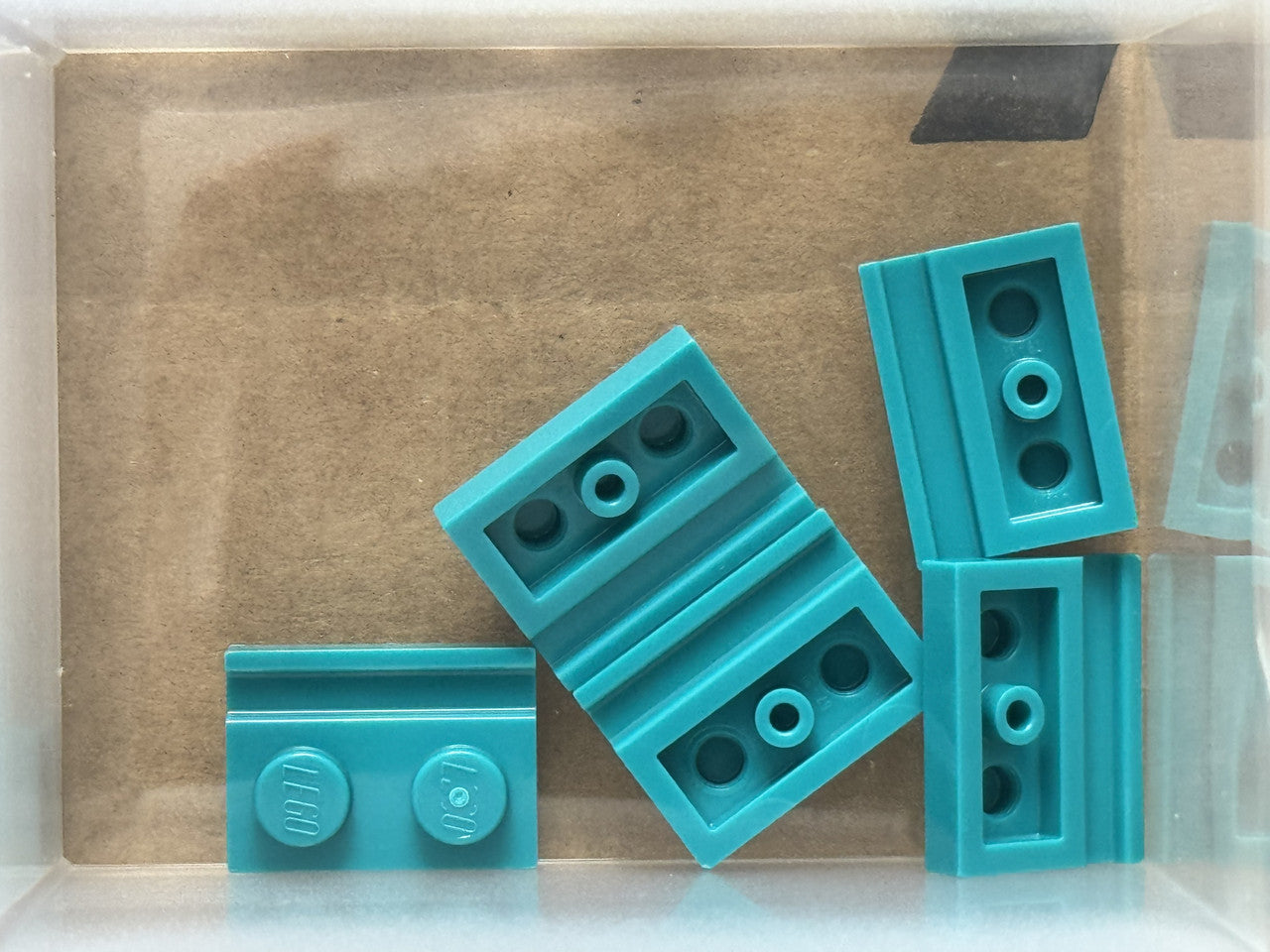 LEGO Parts - Dark Turquoise Plate 1 x 2 with Door Rail - No 32028 - QTY 5