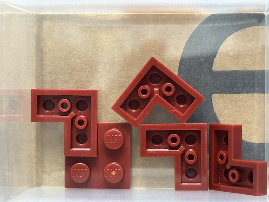 LEGO Parts - Dark Red Plate 2 x 2 Corner - No 2420 - QTY 5