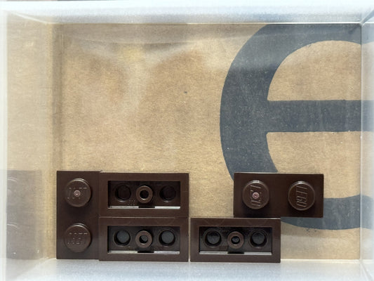 LEGO Parts - Dark Brown Plate 1 x 2 - No 3023 - QTY 5
