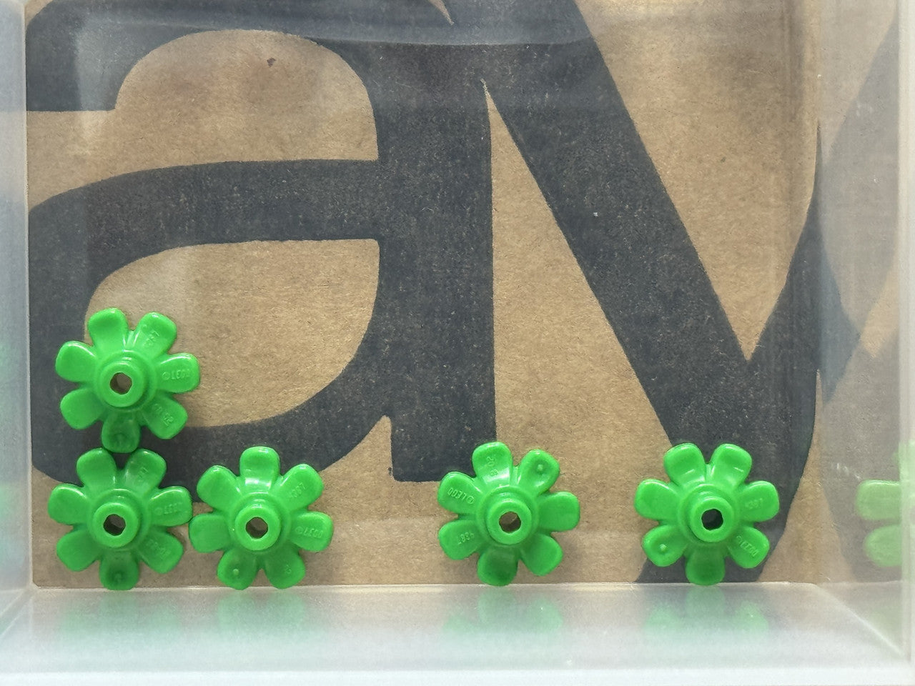 LEGO Parts - Bright Green Plant Flower Bar Small Pin Hole - No 32606 - QTY 5
