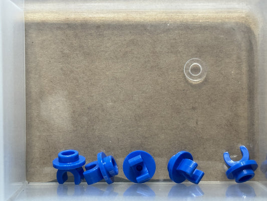 LEGO Parts - Blue Plate, Round 1 x 1 with Clip on Bottom - No 5264 - QTY 5