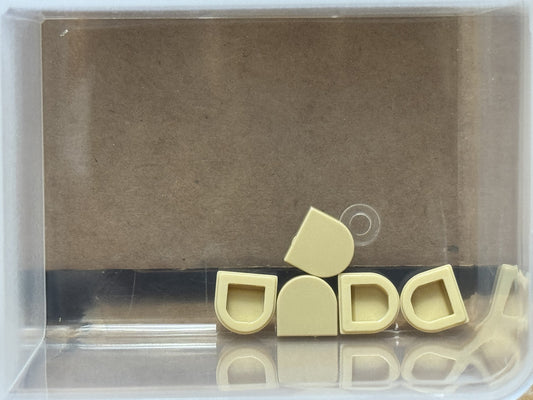 LEGO Parts - Tan Tile, Round 1 x 1 Half Circle Extended - No 24246 - QTY 5