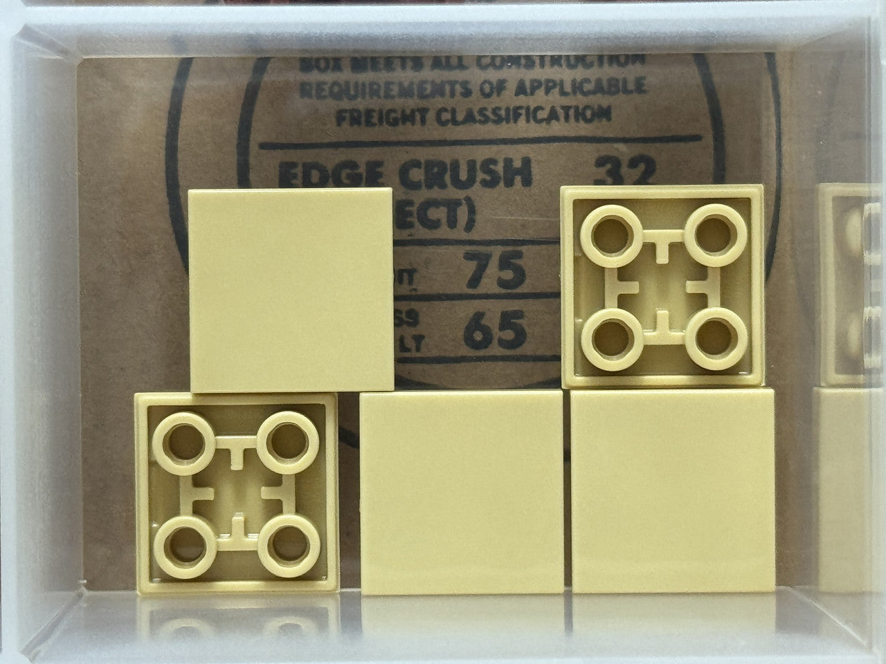 LEGO Parts - Tan Tile, Modified 2 x 2 Inverted - No 11203 - QTY 5