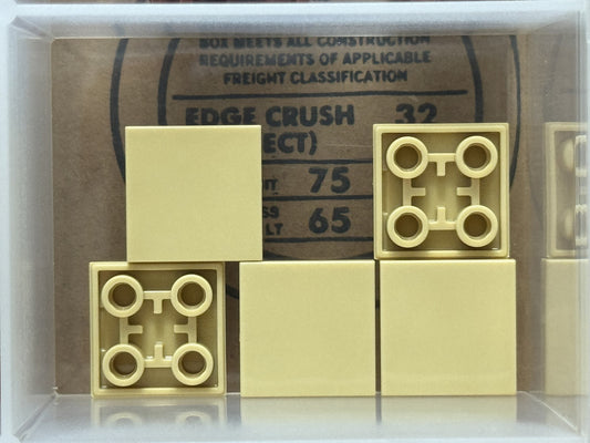LEGO Parts - Tan Tile, Modified 2 x 2 Inverted - No 11203 - QTY 5