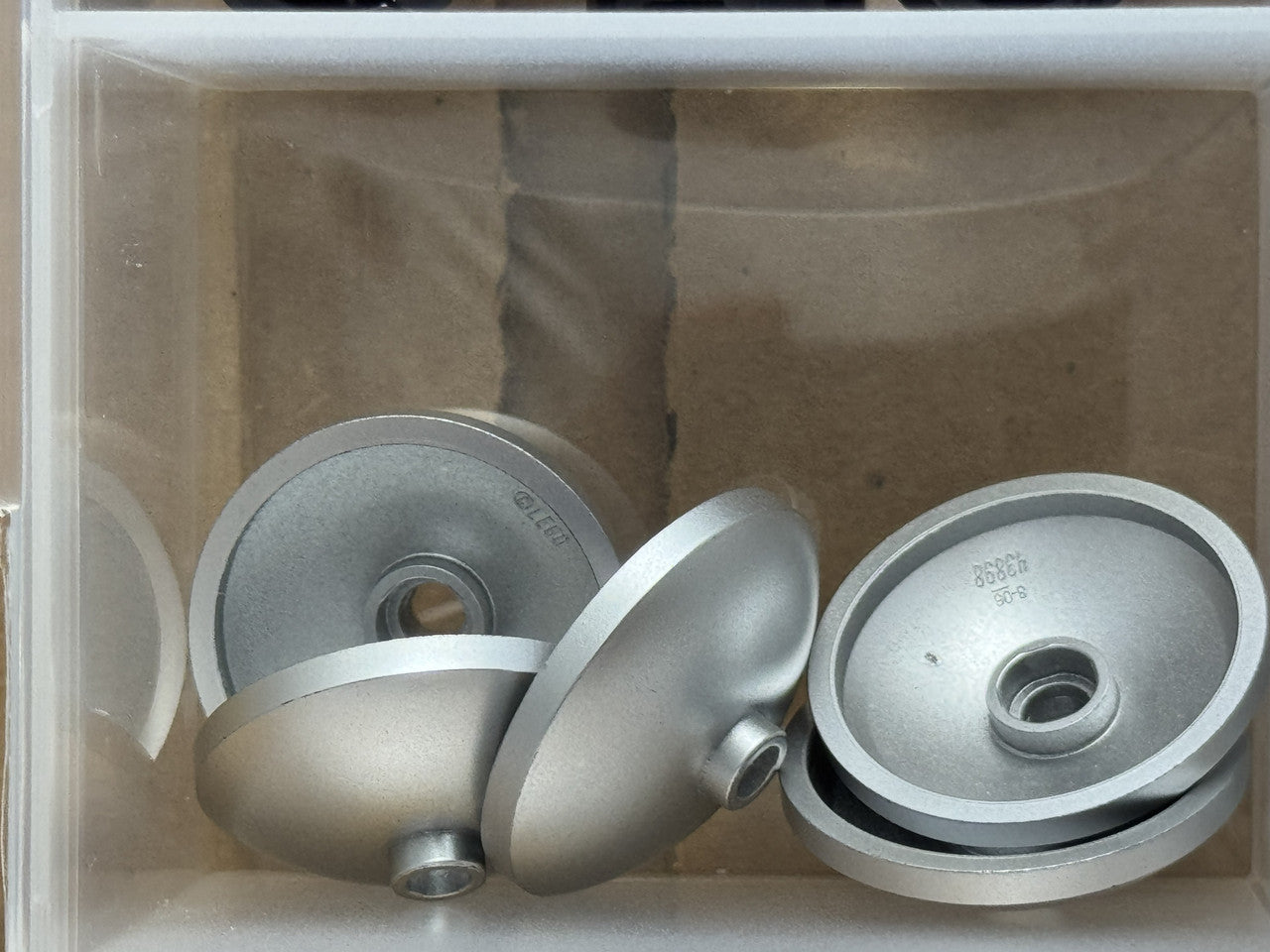 LEGO Parts - Metallic Silver Dish 3 x 3 Inverted (Radar) - No 43898 - QTY 5