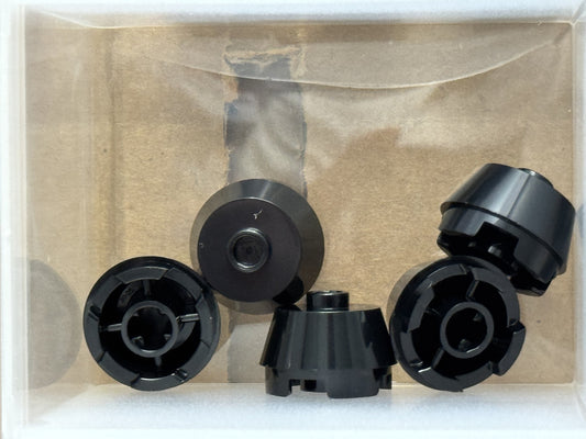 LEGO Parts - Black Cone 2 x 2 Truncated - No 98100 - QTY 5