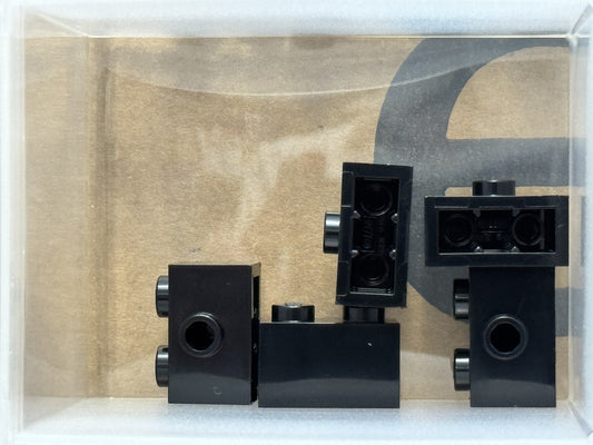 LEGO Parts - Black Brick 1 x 2 with Stud on Side - No 86876 - QTY 5