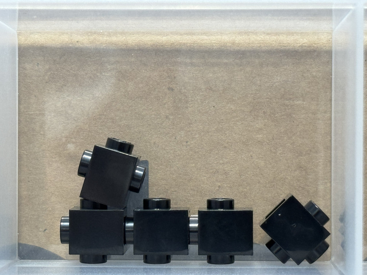 LEGO Parts - Black Brick 1 x 1 with Studs on 2 Sides Opposite - No 47905 - QTY 5