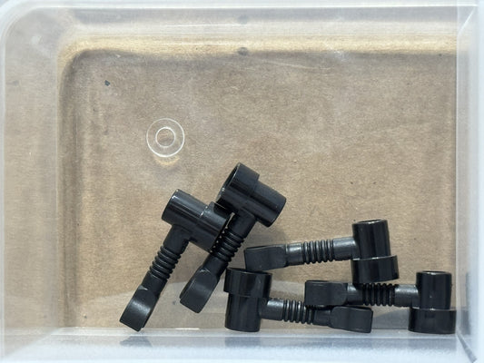LEGO Parts - Black Bar 1 x 3 with Clip and Stud Holder - No 4735 - QTY 5