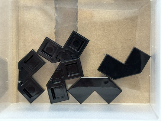 LEGO Parts - Black Tile, Modified Facet 2 x 2 - No 27263 - QTY 5