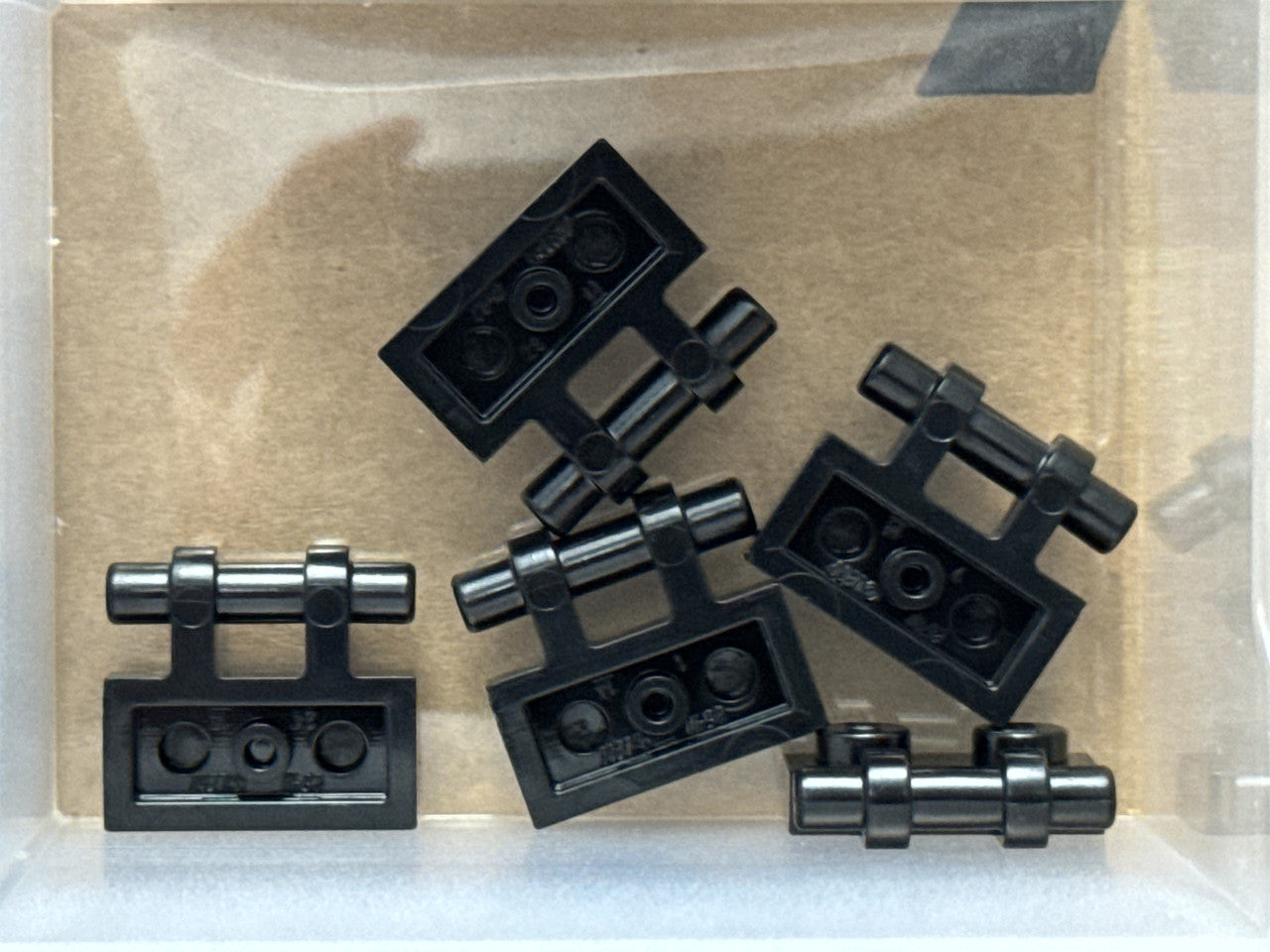 LEGO Parts - Black Plate 1 x 2 with Bar Handle on Side - No 2540 - QTY 5