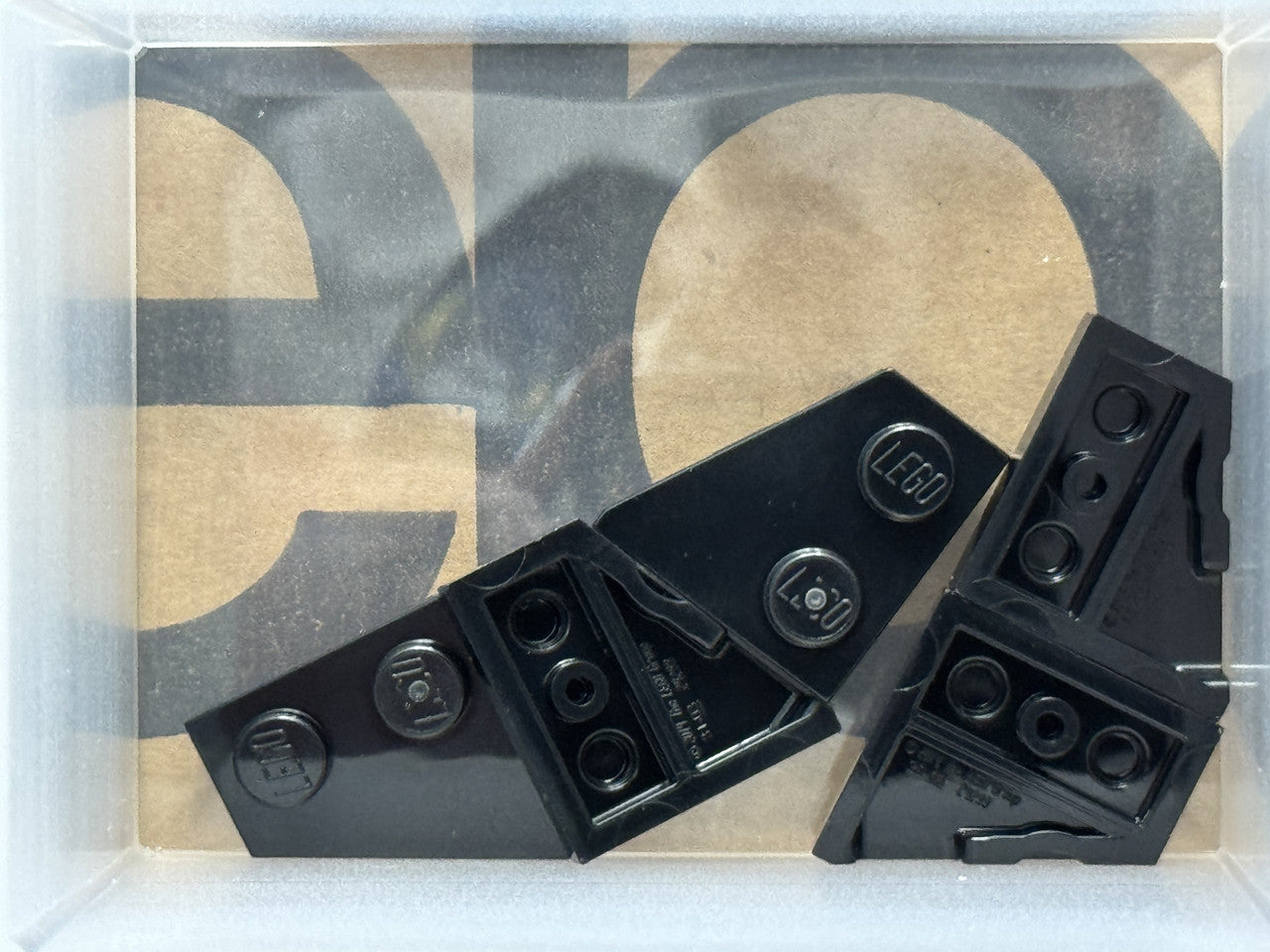 LEGO Parts - Black Wedge, Plate 2 x 2 Left - No 24299 - QTY 5