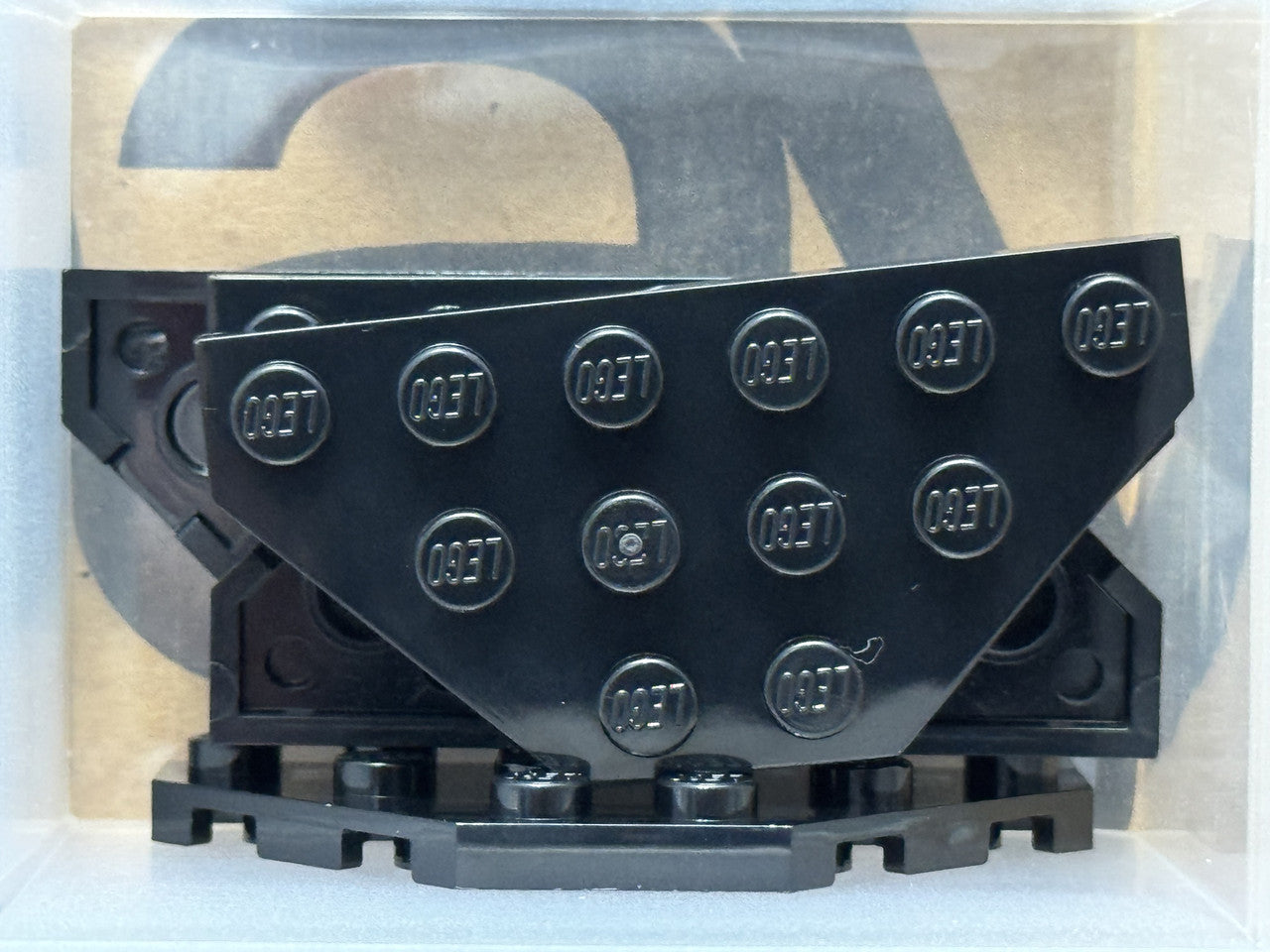 LEGO Parts - Black Wedge, Plate 3 x 6 Cut Corners - No 2419 - QTY 5