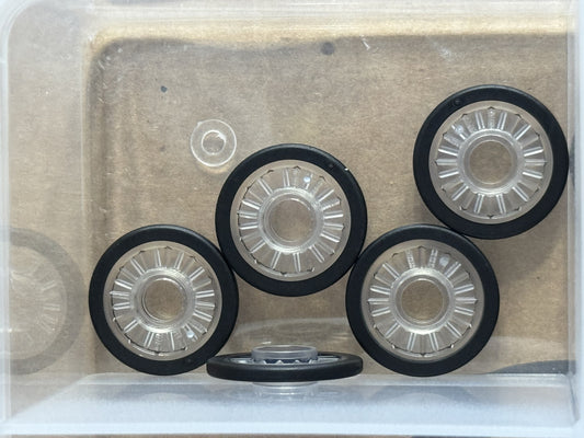 LEGO Parts - Trans-Clear Wheel Wheelchair - No 80441pb01 - QTY 5