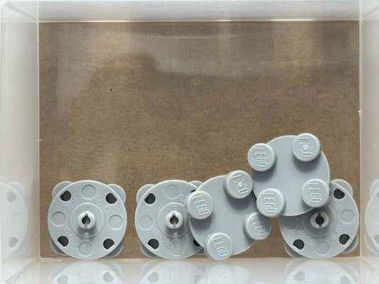 LEGO Parts - Light Bluish Gray Turntable 2 x 2 Plate, Top - No 3679 - QTY 5