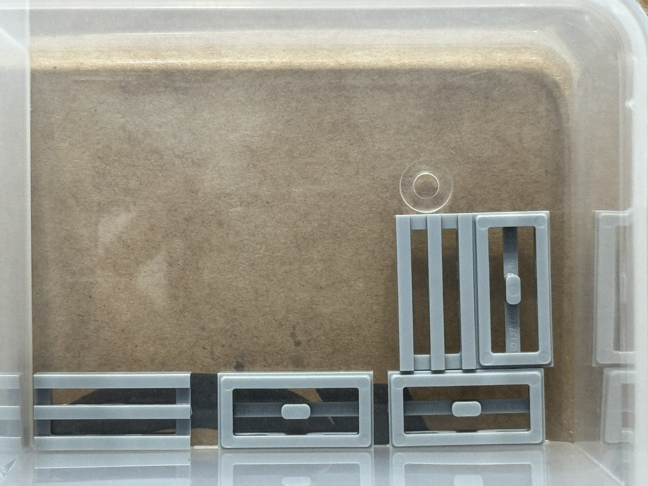 LEGO Parts - Light Bluish Gray Tile 1 x 2 Grille - No 2412b - QTY 5