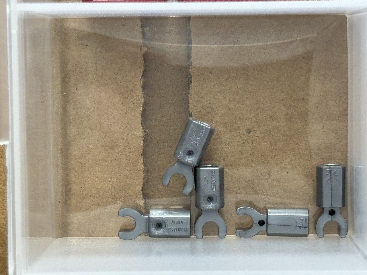 LEGO Parts - Flat Silver Bar Holder with Clip - No 11090 - QTY 5