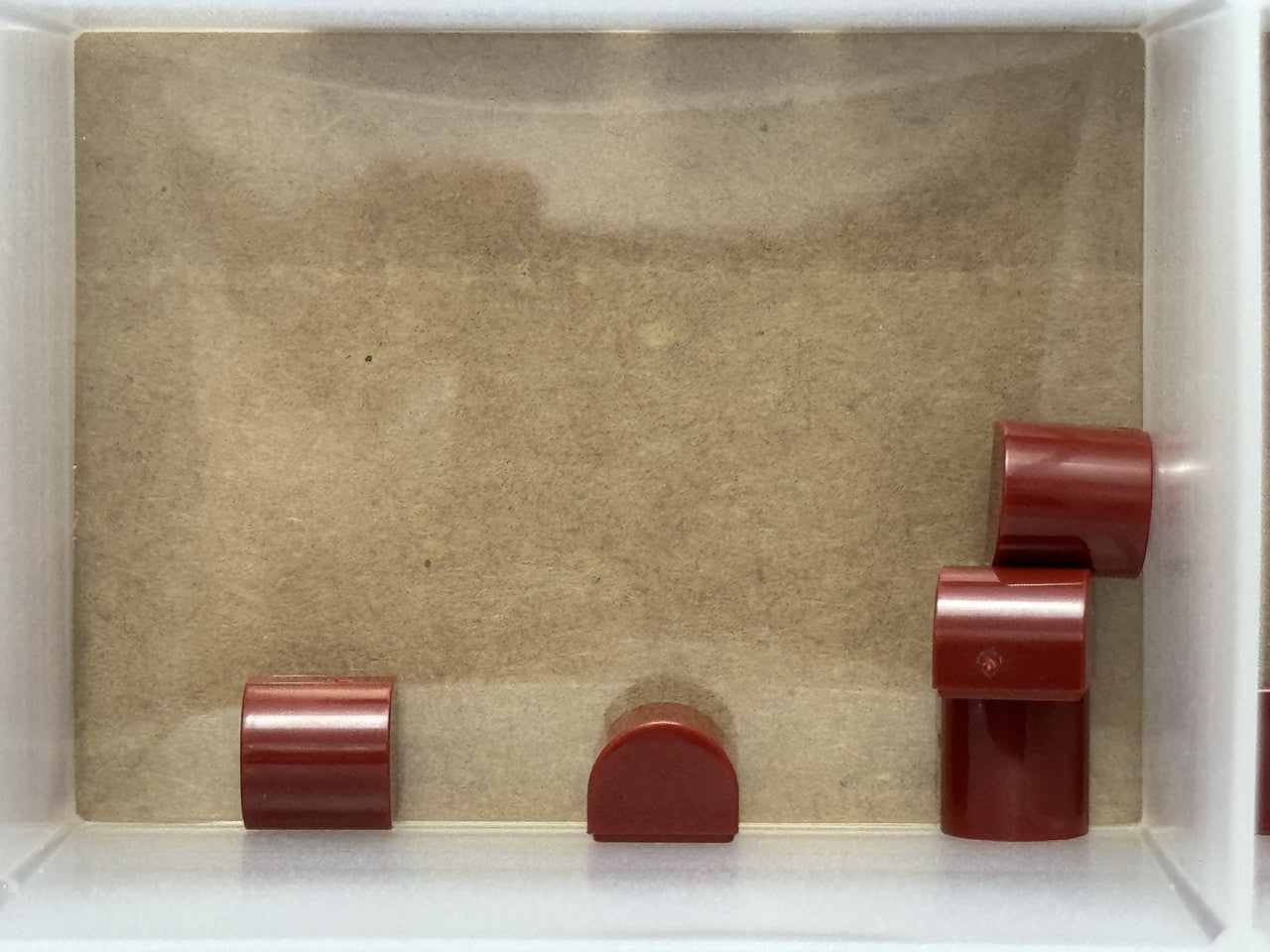 LEGO Parts - Dark Red Slope, Curved 1 x 1 x 2/3 Double - No 49307 - QTY 5