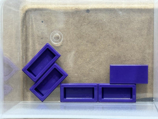 LEGO Parts - Dark Purple Tile 1 x 2 - No 3069 - QTY 5