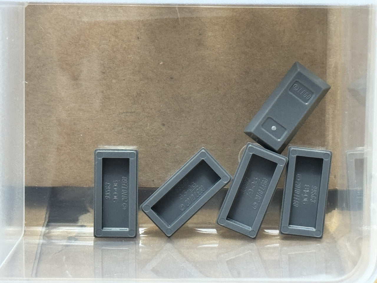 LEGO Parts - Dark Bluish Gray Minifigure, Utensil Ingot 1 x 2 - No 99563 - QTY 5
