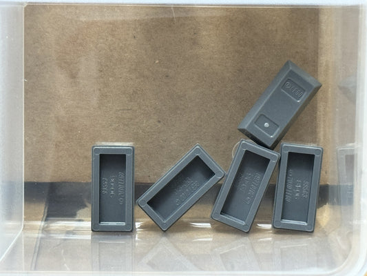 LEGO Parts - Dark Bluish Gray Minifigure, Utensil Ingot 1 x 2 - No 99563 - QTY 5