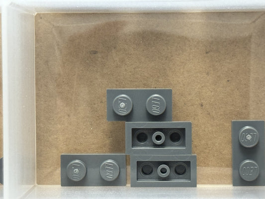 LEGO Parts - Dark Bluish Gray Plate 1 x 2 - No 3023 - QTY 5