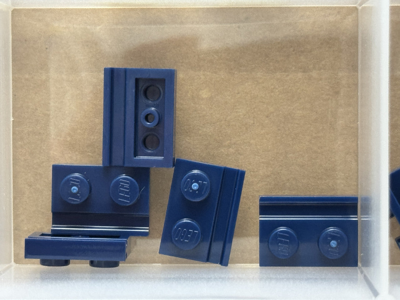 LEGO Parts - Dark Blue Plate, Modified 1 x 2 with Door Rail - No 32028 - QTY 5