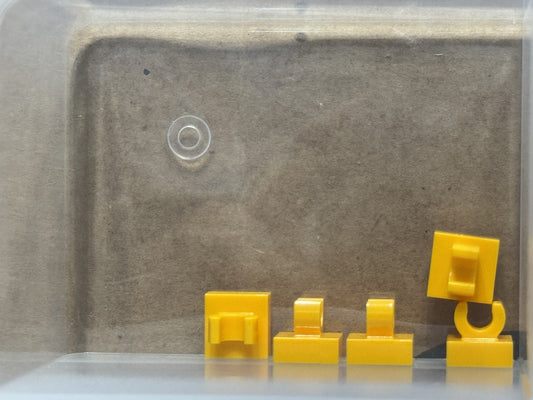 LEGO Parts - Bright Light Orange Tile 1 x 1 with Open O Clip - No 15712 - QTY 5