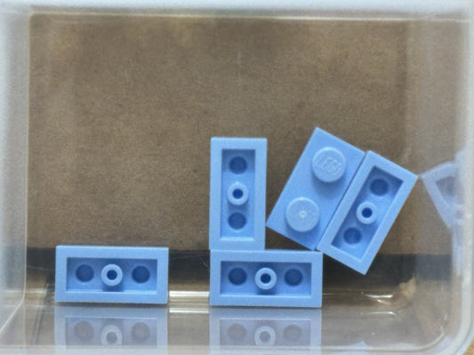 LEGO Parts - Bright Light Blue Plate 1 x 2 - No 3023 - QTY 5