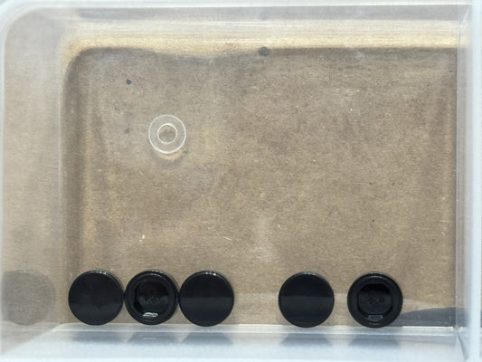 LEGO Parts - Black Tile, Round 1 x 1 - No 98138 - QTY 5