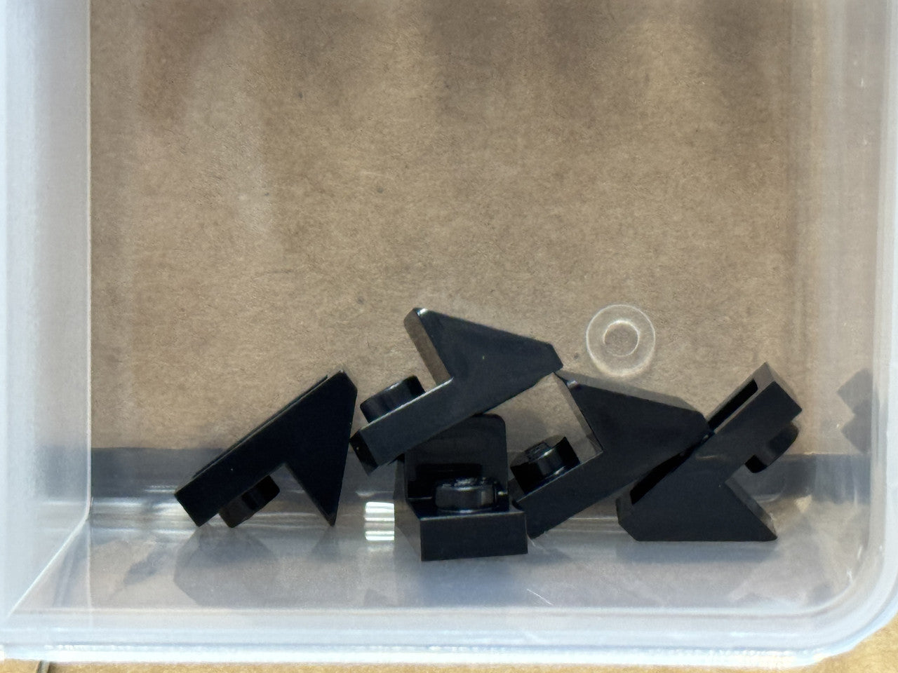 LEGO Parts - Black Slope 45 2 x 1 with 2/3 Cutout - No 92946 - QTY 5